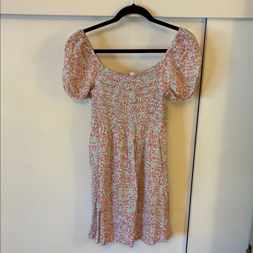 Roxy Pink Floral Mini Dress